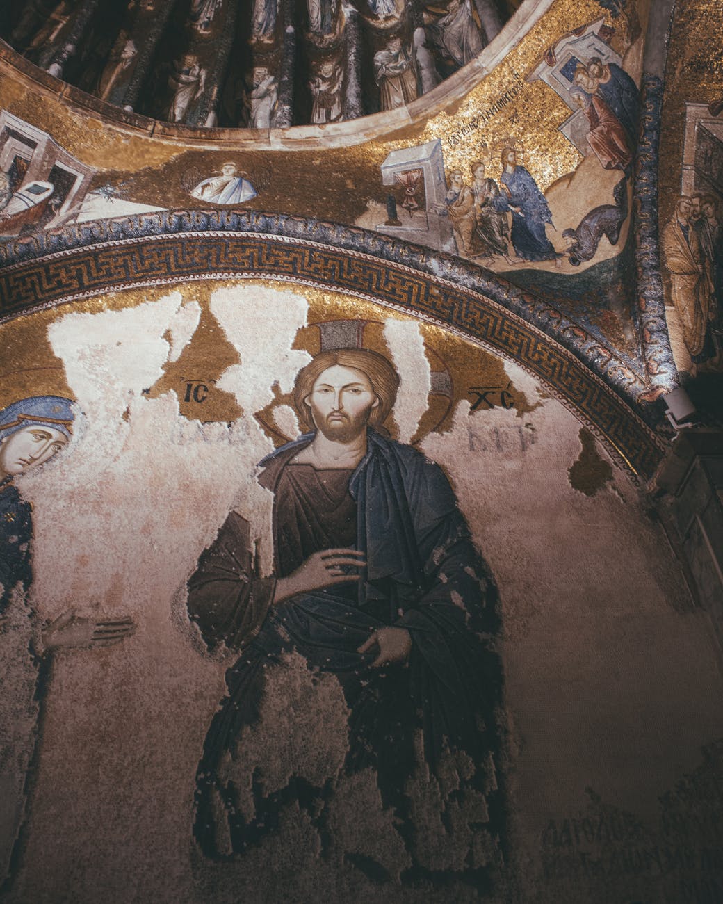 religious wall art inside building